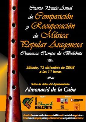 IV Premio Anual de Composición y Recuperación de Música Popular Aragonesa Comarca Campo de Belchite 2008